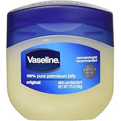 Vaseline 100% Pure Petroleum Jelly Original Skin Protectant, 1.75 OZ Travel Size Pack of 3