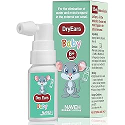 NAVEH PHARMA Dry Ears Baby - Swimmers Ear Drops Spray - Ear Drying Drops for Babies Swimmers, Remove Water Trapped in Ears and Prevent Pain, Infection, and Hearing Loss 0.5 Fl Oz