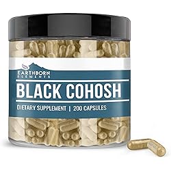 Earthborn Elements Black Cohosh 200 Capsules, Pure & Undiluted, No Additives