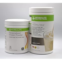 Herbalife DUO FORMULA 1 Healthy Meal Nutritional Shake Mix Cookies 'n Cream with PERSONALIZED PROTEIN POWDER