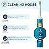 Sejoy Rechargeable Kids Electric Toothbrush for Children and Toddlers Age 3,Easy-Grip Handle,2 Clean Modes, IPX7 Waterproof, 2-Min Smart Timer, 2 Dupont Soft Bristles Brush Heads, Cartoon Design