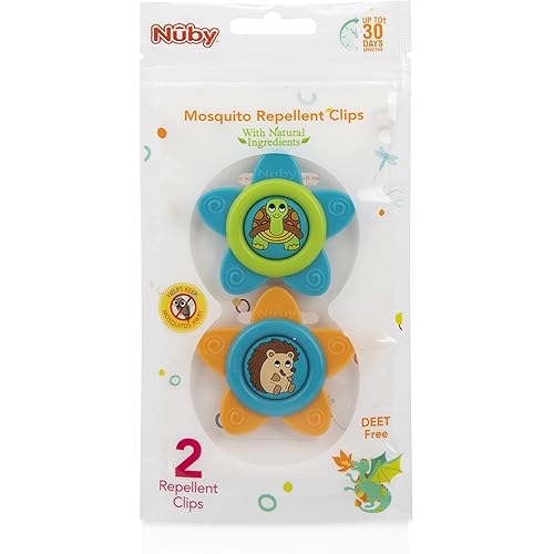 Dr. Talbot's Mosquito Clips for Baby & Toddler with Naturally Inspired Ingredients, Citronella & Lemongrass, DEET Free, 1 Pack 2 Clips