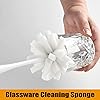 ALINK Bottle Glass Dish Sponge Cleaning Brush with Handle, Pack of 3