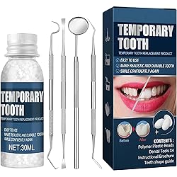 Tooth Repair Granules, Temporary Tooth Repair Kit Moldable Thermal Fitting Beads, Broken Teeth Filling Gaps Repair, Tooth Repair Missing Teeth, Retouching Tooth Hole Kit