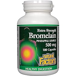Natural Factors, Bromelain 500 mg, Enzyme Support for a Healthy Digestive System, 180 Capsules