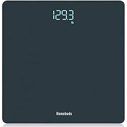 Homebuds Digital Bathroom Scale for Body Weight, Weighing Professional Since 2001, Crystal Clear LED and Step-on, Batteries Included, 400lb180kg, Blue