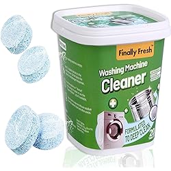 Finally Fresh Washing Machine Cleaner for Front Loaders & Top loaders, 20 Packs Washer Cleaner, Washer Machine Cleaner for Sensitive Skin, Suitable for All Washing Machine Include HE Washing Machines
