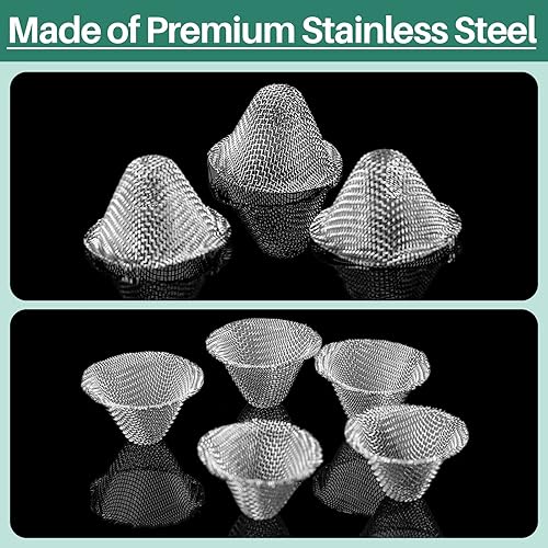 Stainless Steel Screens 34 Inch Conical Design Bowl Screen Filters Metal Filters Screens Filters with Storage Box, Adjustable Size 40
