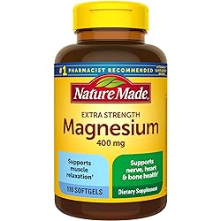 Nature Made Extra Strength Magnesium Oxide 400 mg, Dietary Supplement for Muscle Support, 110 Count