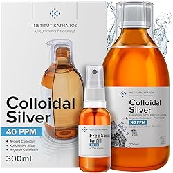 Premium Colloidal Silver 40ppm 10 fl oz ● Optimal Concentration Formula, Smaller Particles, Better Results ● Laboratory Certified ● Liquid Silver Made in EU ● Free Spray Bottle to Fill & Ebook
