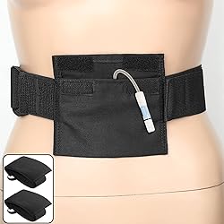 2 Pcs G Tube Belt Adjustable Peritoneal Dialysis Feeding Tube Peg PD Belt Cotton Covers Catheter Supplies Drainage Abdominal Fixation Holder Accessories for Women Men, Black
