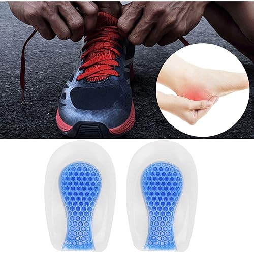 Shoe Inserts Pad Silicone Heel Cup Breathable Heel Cup for Men & Women for Sore Heel PainL 41-46
