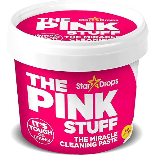 Stardrops - The Pink Stuff - The Miracle Scrubber Kit - 2 Tubs of The Miracle Cleaning Paste With Electric Scrubber Tool and 4 Cleaning Brush Heads