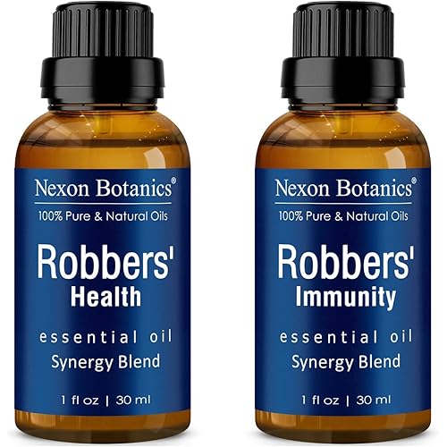 Nexon Botanics Robber's Health and Robber's Immunity Essential Oil Blends Bundle - Inspired by The Legend of Four Thieves- Known for Strong Purifying Properties - Natural, Pure and Undiluted