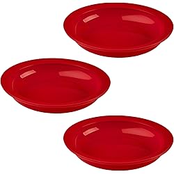 Providence Spillproof Inner Lip Plate - 9 Red - 3 Pack