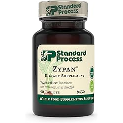 Standard Process Zypan - Whole Food Digestion and Digestive Health with Pepsin, Betaine Hydrochloride Betaine HCl and Pancreatin - Gluten Free - 90 Tablets