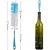 ALINK 17in Extra Long Bottle Cleaning Brush Cleaner for Washing Narrow Neck BeerWineThermosWell, Brewing Bottles, Hummingbird Feeder