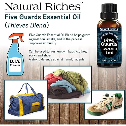 Natural Riches Five Guards and Breathe Synergy Blend a Health Shield Immunity Blend and Stuffiness Relieving Blend - 2x30 ml