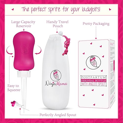 Postpartum Essentials Care Kit - Peri Bottle, Sitz Bath Soak & Perineal Ice Packs for Postpartum Care