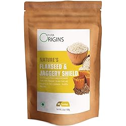 AYURA ORIGINS Nature's Flaxseed & Jaggery Shield 3.53 oz - 50 Servings - Plant Based Supplement For Gas Relief and IBS Control - Supports Gut Health And Digestion