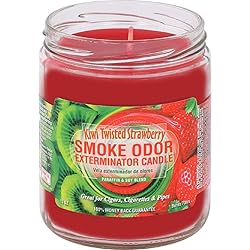 Smoke Odor Exterminator 13 oz Jar Candles, Kiwi Twisted Strawberry, Pack of 2