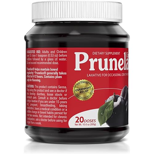 Prunelax Ciruelax Natural Laxative Regular for Occasional Constipation, Jam, Red or White Case, 10.6 Oz