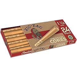 ZIG-ZAG Unbleached Pre Rolled Paper Cones 1 14 Size 24 pack