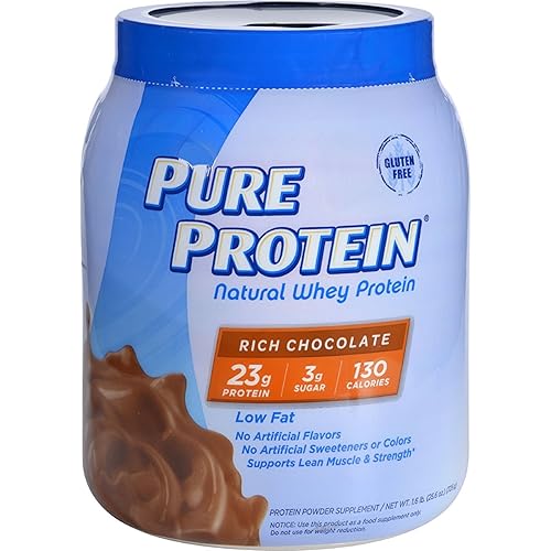 PURE PROTEIN Rich Chocolate Whey Protein, 25.6 Ounce