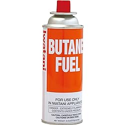 Iwatani BU-6 Butane Fuel, 8 oz, Orange
