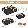 3 Pieces Valentines Day Luxury Gift Box with Lids and Changeable Ribbon Paper Bags, Greeting Card and Tissue Paper Luxury Packaging Box Set for Women Girlfriend Gift Package