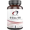 Designs for Health Q-Evail 100 - 100mg CoQ10 Highly Bioavailable Ubiquinone - Coenzyme Q10 with MCT Mixed Tocopherols to Promote Superior Absorption - Non-GMO 60 Softgels