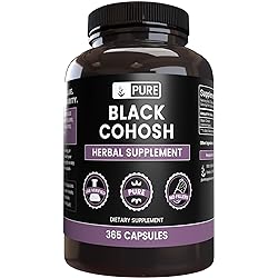 Pure Original Ingredients Black Cohosh 365 Capsules No Magnesium Or Rice Fillers, Always Pure, Lab Verified