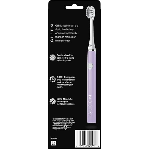 Gleem Rechargeable Electric Toothbrush, Lavender