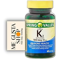 Vitamin K2, Spring Valley 100 mcg, 60 Softgels Me Gustas Stricker