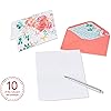 Papyrus Blank Cards with Envelopes, Watercolor Floral 10-Count