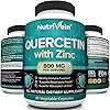 Nutrivein Quercetin 800mg with Zinc - Plant Pigment Flavonoid - Anti-Inflammatory Immune System Booster - 30 Day Supply 60 Capsules, 2 Daily