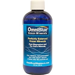 OmniBlue Ocean Minerals | 100% Natural Solar-Harvested Ocean Electrolytes | All Required Macro and Trace Minerals | Not Lab-Made | No Additives … 8 oz.