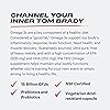 TB12 Omega 3 Fish Oil Supplement by Tom Brady - High potency, Essential Fatty Acids, Brain & Heart Health, Recovery, Non GMO, NSF Certified for Sport, 1250 mg 500mg DHA and 250mg EPA, 60 softgels