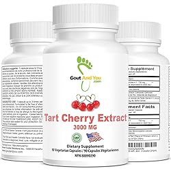 Tart Cherry Extract - 3000 mg Per Serving - 90 Capsules Gluten-Free