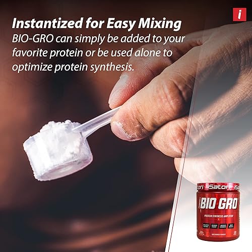 iSatori Bio-GRO Protein Synthesis Amplifier - Build Lean Muscle, Speed Recovery and Increase Strength - Bio-Active Proline-Rich Peptides Post Workout Muscle Builder - Unflavored 120 Servings