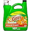 Gain Aroma Boost Laundry Detergent Liquid Soap, Island Fresh Scent, 107 Loads, 154 Fl Oz, He Compatible
