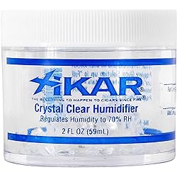 Xikar Crystal Humidifier, Lasts Up to 90 Days, Reusable, Crystals Expand, Provides Perfect 70% Humidity, 2 fl oz Jar