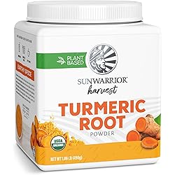 Turmeric Root Powder 490g Tub 70 SRV Organic Harvest by Sunwarrior