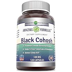 Amazing Formulas Black Cohosh, 540mg 120 Capsule Non GMO,Gluten Free Supplement with Pure Root Extract All Natural Support for Womens Health and Well-Being