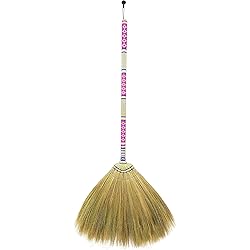 40 inch Tall of Asian Broom for Cleaning Tile Floor,Soft bristles,Long Handle Hand Grip The Reed Tree with Grass ,Broom Design for Sweeper Garbage Dust ,Vintage Broom,Durable Broom Indoor & Outdoor