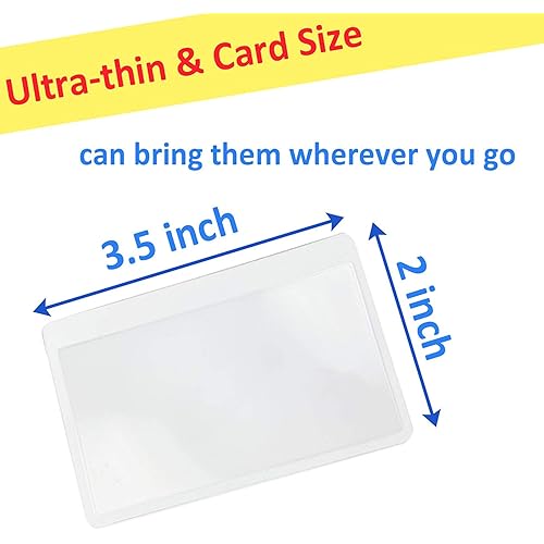 MagDepo 2 Page Magnifying Sheet 3X PVC Lightweight Fresnel Lens with 2 Bonus Card Magnifier, Plastic Magnifier Ideal for Reading Books, Small Print, and Document