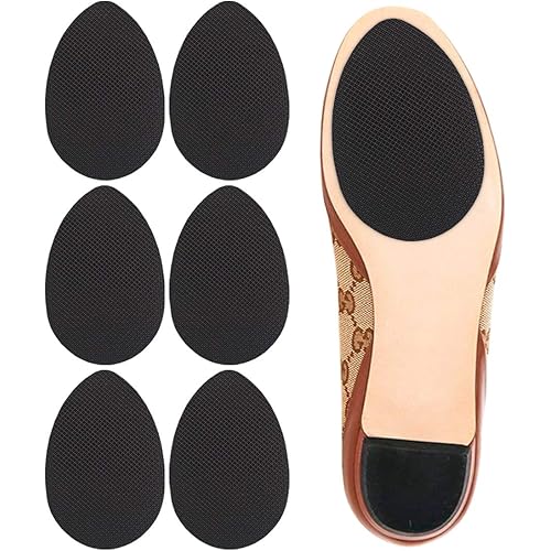 Dr. Shoesert Non-Slip Shoes Pads Adhesive Shoe Sole Protectors, High Heels Anti-Slip Shoe Grips Black - 3 Pairs