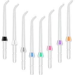 8 Pieces Compatible with Waterpik Replacement Flossers Replacement Tips, Classic Jet Tips Flosser Refill Heads Replacement Heads for Water Toothpick Classic Jet Tips