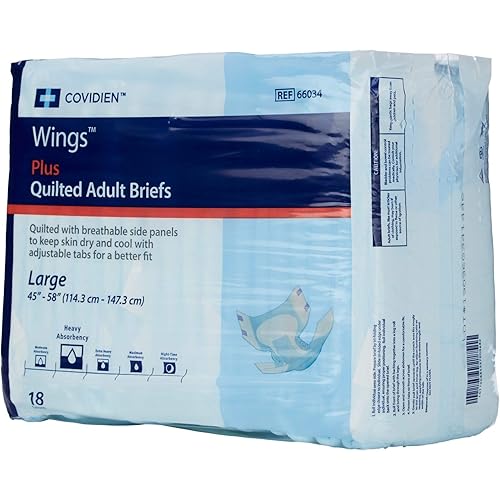Mck75343101 - Adult Incontinent Brief Wings Tab Closure Large Disposable Heavy Absorbency