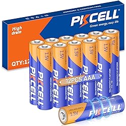 PKCELL AAA LR03 Batteries, 1.5V Triple A Alkaline Battery AAA Batteries 12 Pack for Keyboards Clocks Toys Remote Controls 10-Year Shelf Life